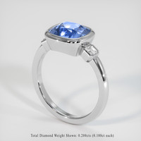 3.97 Ct. Blue Sapphire Ring, Platinum 950 2