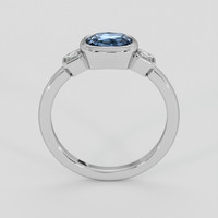 1.10 Ct. Greyish Blue Sapphire Ring, Platinum 950 3