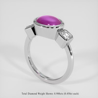6.30 Ct. Purple Sapphire Ring, Platinum 950 2