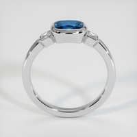 0.96 Ct. Blue Sapphire Ring, 10K White Gold 3