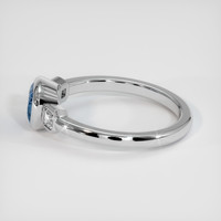 0.96 Ct. Blue Sapphire Ring, 10K White Gold 4