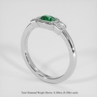 0.58 Ct. Alexandrite Ring, 14K White Gold 2