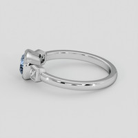 1.10 Ct. Greyish Blue Sapphire Ring, 18K White Gold 4