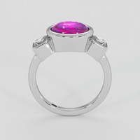 6.30 Ct. Purple Sapphire Ring, 18K White Gold 3
