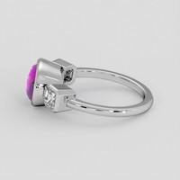 6.30 Ct. Purple Sapphire Ring, 18K White Gold 4