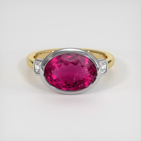 3.99 Ct. Gemstone Ring, 14K White & Yellow 1