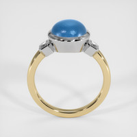 5.80 Ct. Blue Sapphire Ring, 14K White & Yellow 3