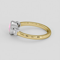 2.06 Ct. Padparadscha Sapphire Ring, 14K White & Yellow 4