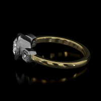1.99 Ct. Sapphire Ring, 14K White & Yellow 4
