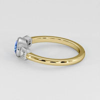 0.75 Ct. Blue Sapphire Ring, 18K White & Yellow 4