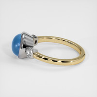 5.80 Ct. Blue Sapphire Ring, 18K White & Yellow 4