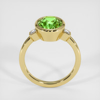 5.05 Ct. Green (Lime Green) Peridot Ring, 10K Yellow Gold 3