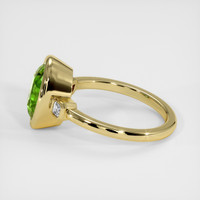 5.05 Ct. Green (Lime Green) Peridot Ring, 10K Yellow Gold 4