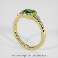 0.97 Ct. Green Sapphire Ring, 14K Yellow Gold 2