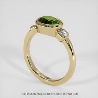 1.90 Ct. Yellowish Green Sapphire Ring, 18K Yellow Gold 2