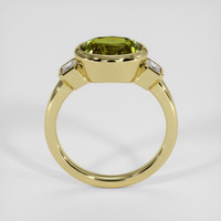 2.43 Ct. Yellowish Green Sapphire Ring, 18K Yellow Gold 3