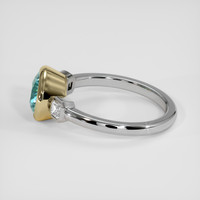 2.01 Ct. Bluish Green Sapphire Ring, 18K Yellow & White 4