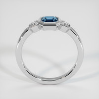 0.49 Ct. Blue Sapphire Ring, 10K White Gold 3