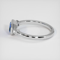 0.97 Ct. Sapphire Ring, 14K White Gold 4