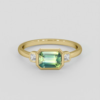 2.05 Ct. Bi Color Sapphire Ring, 10K Yellow Gold 1