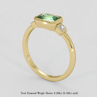 2.05 Ct. Bi Color Sapphire Ring, 10K Yellow Gold 2