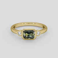 1.70 Ct. Bi Color Sapphire Ring, 10K Yellow Gold 1