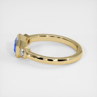 0.76 Ct. Blue Sapphire Ring, 18K Yellow Gold 4