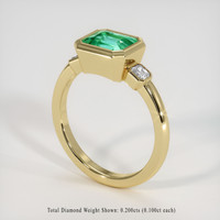 1.44 Ct. Emerald Ring, 18K Yellow Gold 2