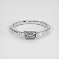 0.44 Ct. Purple Sapphire Ring, Platinum 950 1