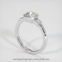 1.75 Ct. Bi Color Sapphire Ring, Platinum 950 2