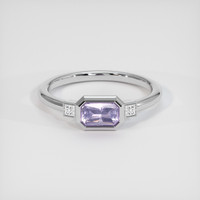 0.74 Ct. Purple Sapphire Ring, Platinum 950 1
