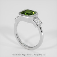 2.55 Ct. Green Sapphire Ring, Platinum 950 2