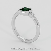 0.85 Ct. Bluish Green Sapphire Ring, 14K White Gold 2