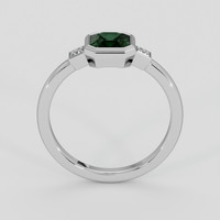 0.85 Ct. Bluish Green Sapphire Ring, 14K White Gold 3
