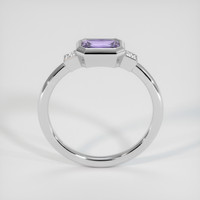 0.74 Ct. Purple Sapphire Ring, 18K White Gold 3