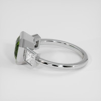 2.55 Ct. Green Sapphire Ring, 18K White Gold 4