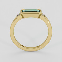 1.06 Ct. Bluish Green Sapphire Ring, 10K Yellow Gold 3