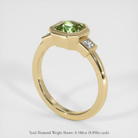 1.18 Ct. Green Sapphire Ring, 14K Yellow Gold 2