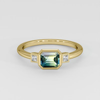 1.06 Ct. Bi Color Sapphire Ring, 14K Yellow Gold 1