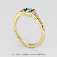 1.06 Ct. Bi Color Sapphire Ring, 14K Yellow Gold 2