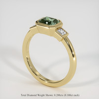 1.15 Ct. Green Sapphire Ring, 14K Yellow Gold 2