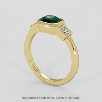 1.10 Ct. Bluish Green Sapphire Ring, 14K Yellow Gold 2
