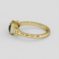 1.10 Ct. Bluish Green Sapphire Ring, 14K Yellow Gold 4