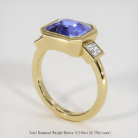 4.09 Ct. Color Change Sapphire Ring, 18K Yellow Gold 2
