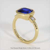 4.22 Ct. Sapphire Ring, 18K Yellow Gold 2