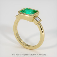 1.83 Ct. Emerald Ring, 18K Yellow Gold 2