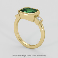 2.10 Ct. Emerald Ring, 18K Yellow Gold 2