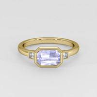 1.40 Ct. Purplish Blue Sapphire Ring, 18K Yellow Gold 1