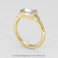 1.40 Ct. Purplish Blue Sapphire Ring, 18K Yellow Gold 2