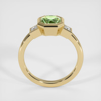 1.18 Ct. Green Sapphire Ring, 18K Yellow Gold 3